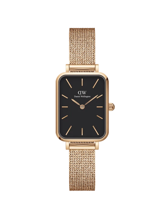 Zdjęcie produktu Daniel Wellington DW Watch Quadro Pressed Melrose Black 20x26mm Rose Gold