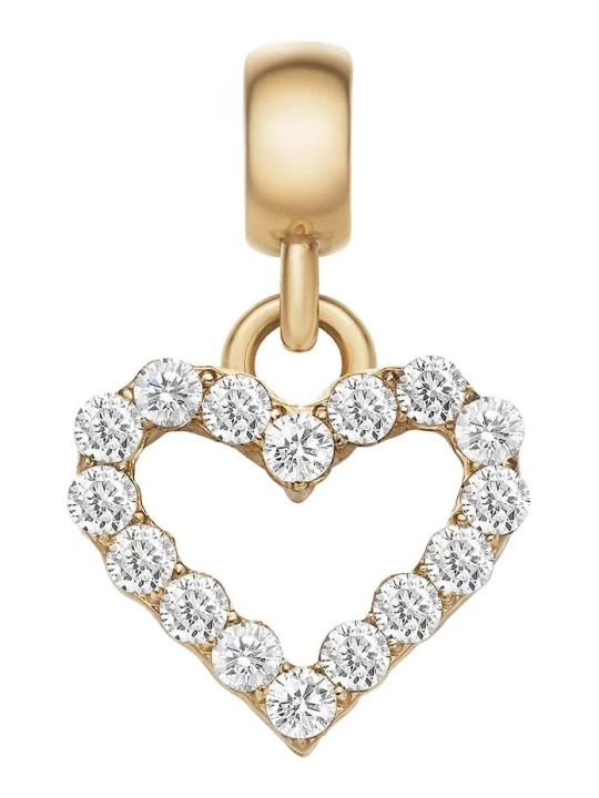 Zdjęcie produktu Daniel Wellington zawieszka z kryształków Charm Heart White Crystal złoty
