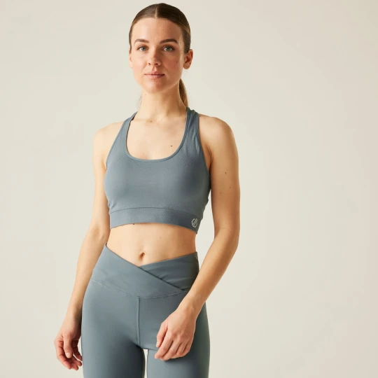 Zdjęcie produktu Dare 2b Biustonosz sportowy damski szybkoschnący Don't Sweat It III Szary