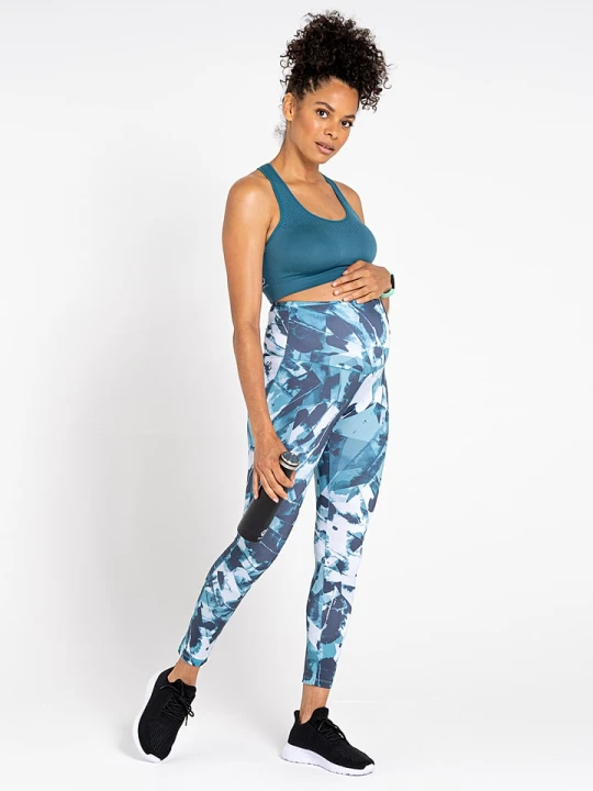 Zdjęcie produktu Dare 2b Ciążowe legginsy sportowe "Influential" w kolorze niebieskim rozmiar: 46