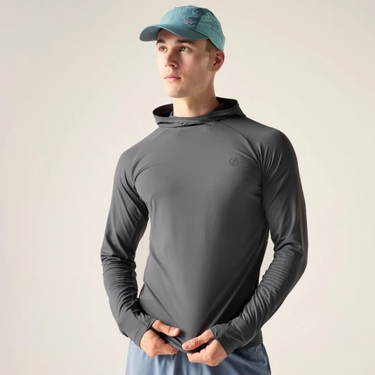 Zdjęcie produktu Dare 2b Bluza męska z kapturem szybkoschnąca Sprint City Szary