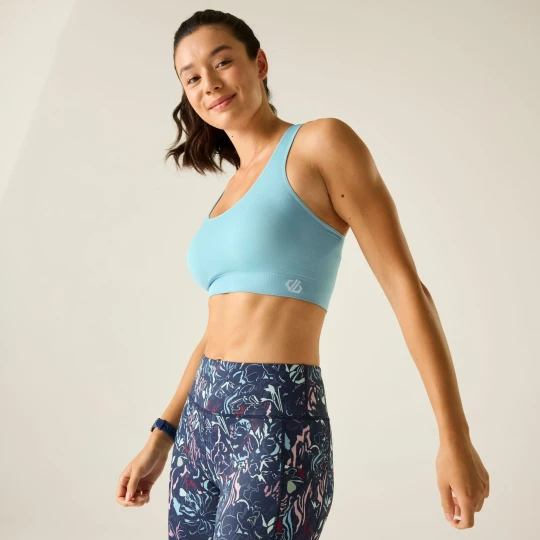 Zdjęcie produktu Dare 2b Biustonosz sportowy damski szybkoschnący Don't Sweat It III Niebieski