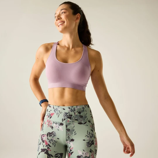 Zdjęcie produktu Dare 2b Biustonosz sportowy damski szybkoschnący Don't Sweat It III Fioletowy