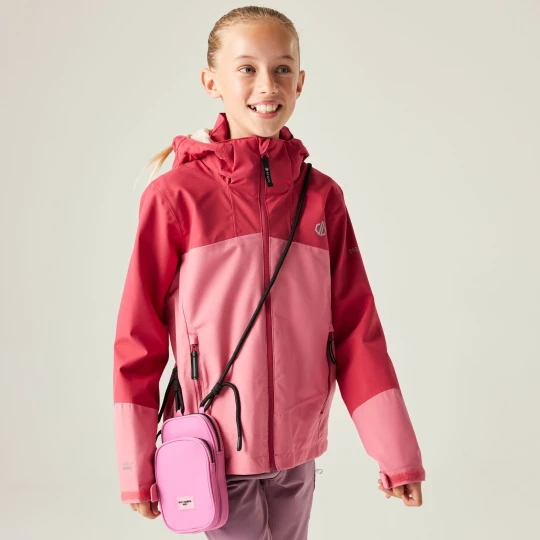 Zdjęcie produktu Dare 2b Kurtka przeciwdeszczowa dziecięca z membraną Explore III Różowy, Rozmiar: 116 cm
