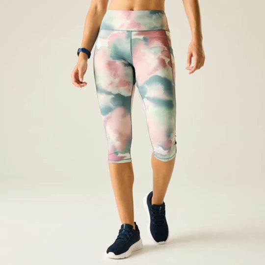 Zdjęcie produktu Dare 2b Legginsy sportowe damskie 3 / 4 szybkoschnące Influential II Różowy