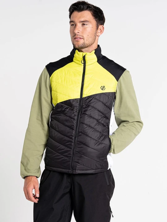 Zdjęcie produktu Dare 2b Kamizelka hybrydowa "Gendarme Wool" w kolorze czarno-żółtym rozmiar: L