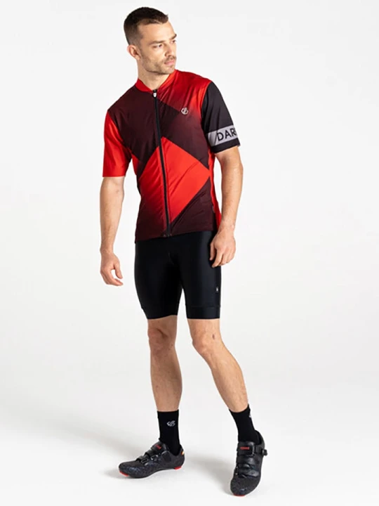 Zdjęcie produktu Dare 2b Koszulka kolarska "Pedal II" w kolorze czerwono-czarnym rozmiar: XL