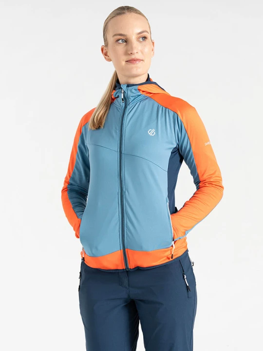 Zdjęcie produktu Dare 2b Kurtka polarowa "Traversing Core" w kolorze niebiesko-pomarańczowym rozmiar: 36