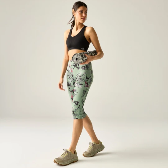 Zdjęcie produktu Dare 2b Legginsy sportowe damskie 3 / 4 szybkoschnące Influential II Zielony