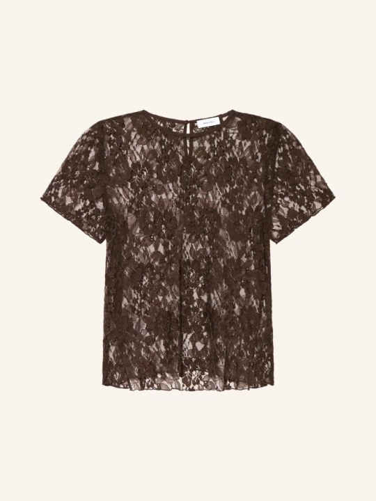 Zdjęcie produktu Darling Harbour Bluzka Z Koronki braun DARK BROWN