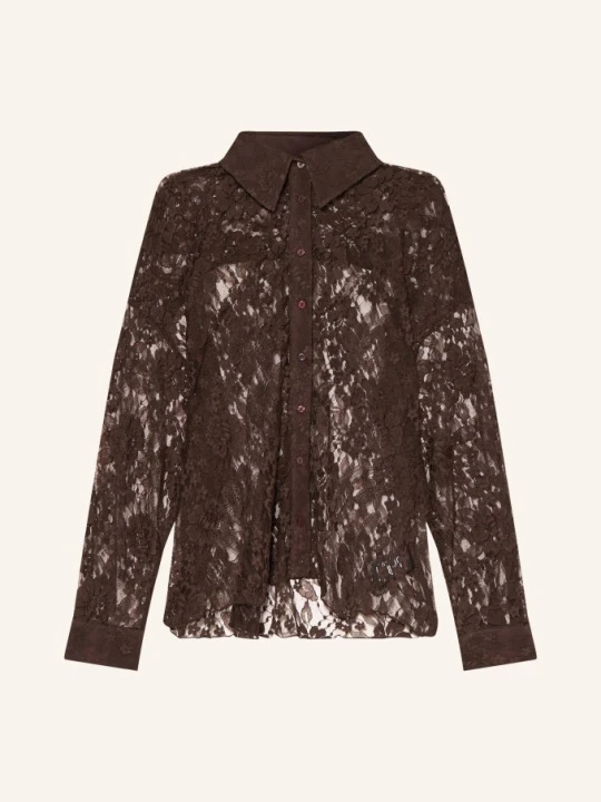 Zdjęcie produktu Darling Harbour Bluzka Z Koronki braun DARK BROWN