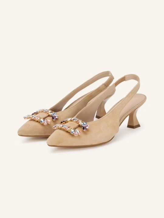 Zdjęcie produktu Darling Harbour Czółenka Z Paskiem Z Kamieniami Ozdobnymi beige