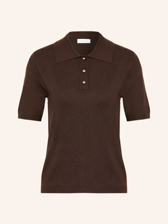 Zdjęcie produktu Darling Harbour Dzianinowa Koszulka Polo braun DARK BROWN