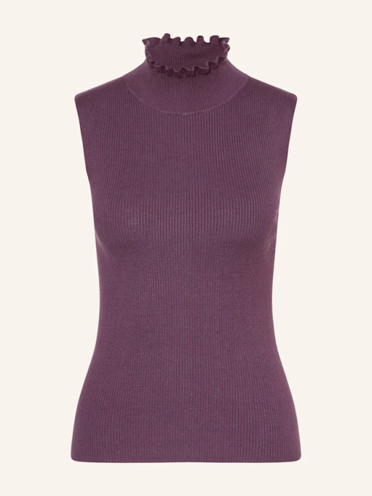 Zdjęcie produktu Darling Harbour Dzianinowy Top Z Falbankami lila PLUM