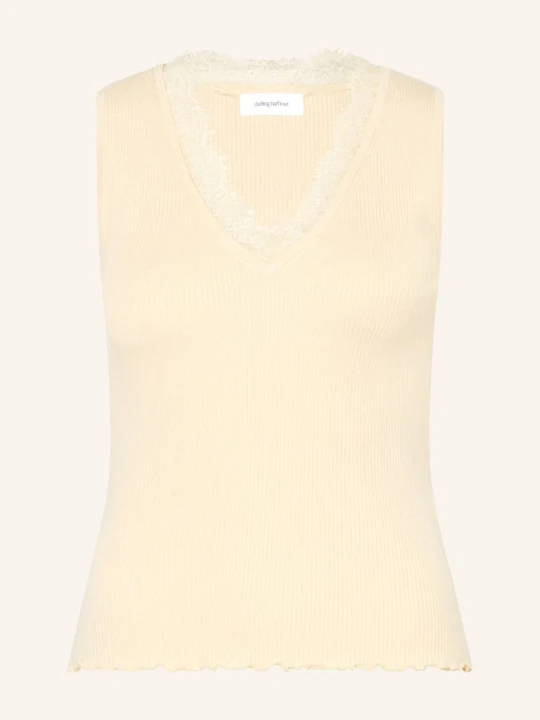 Zdjęcie produktu Darling Harbour Dzianinowy Top Z Koronką gelb butter yellow