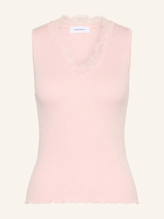 Zdjęcie produktu Darling Harbour Dzianinowy Top Z Koronką rosa ROSE