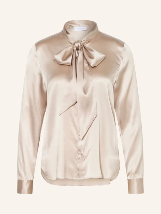 Zdjęcie produktu Darling Harbour Jedwabna Bluzka Z Kokardą beige