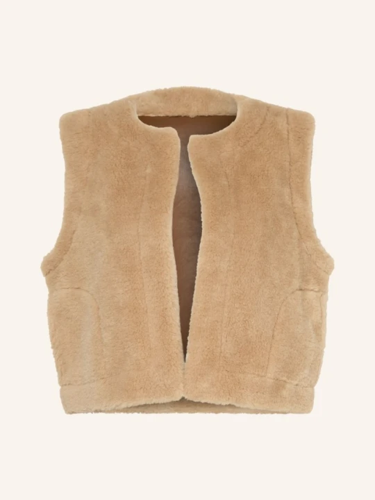 Zdjęcie produktu Darling Harbour Kamizelka Z Futerkiem Teddy, Dwustronna beige