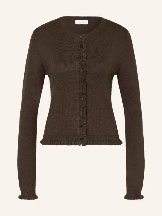 Zdjęcie produktu Darling Harbour Kardigan Z Falbanami braun DARK BROWN