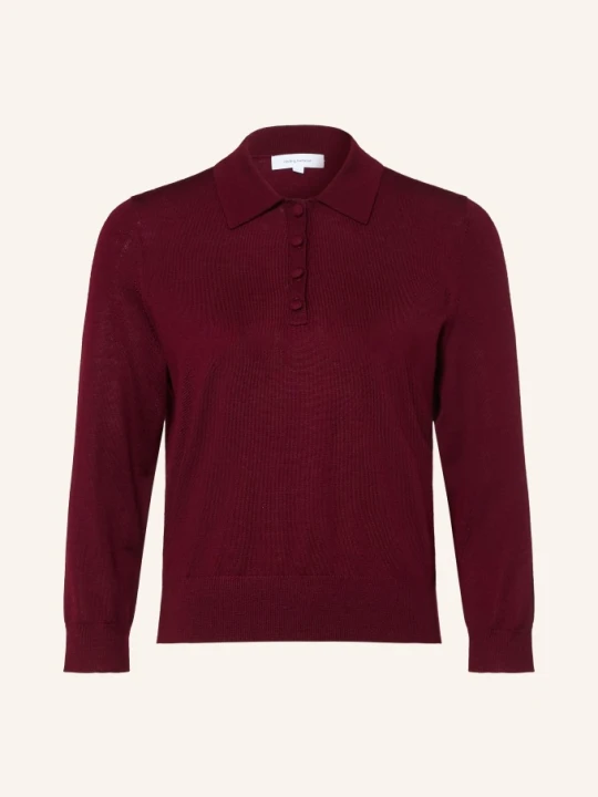 Zdjęcie produktu Darling Harbour Koszulka Polo Z Dzianiny Z Rękawami 3 / 4 rot BURGUNDY