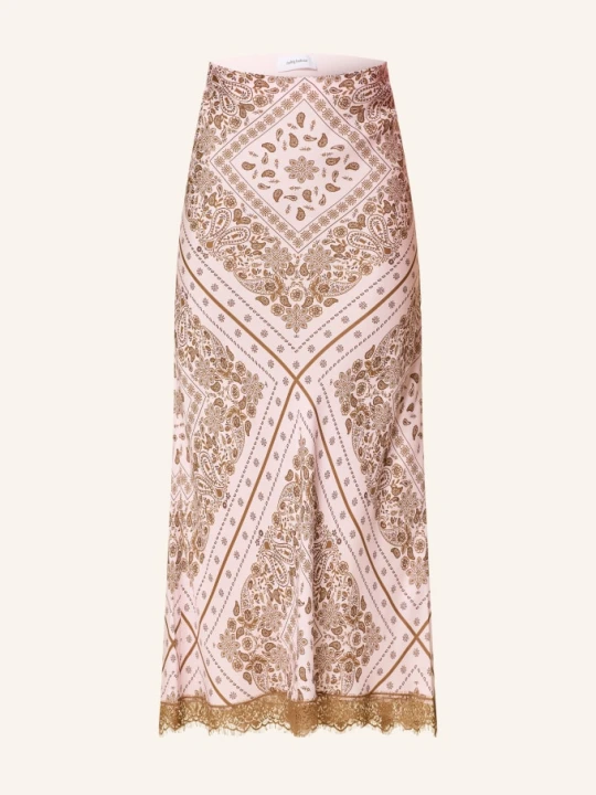 Zdjęcie produktu Darling Harbour Satynowa Spódnica Z Jedwabiem I Koronką rosa Bandana print rose