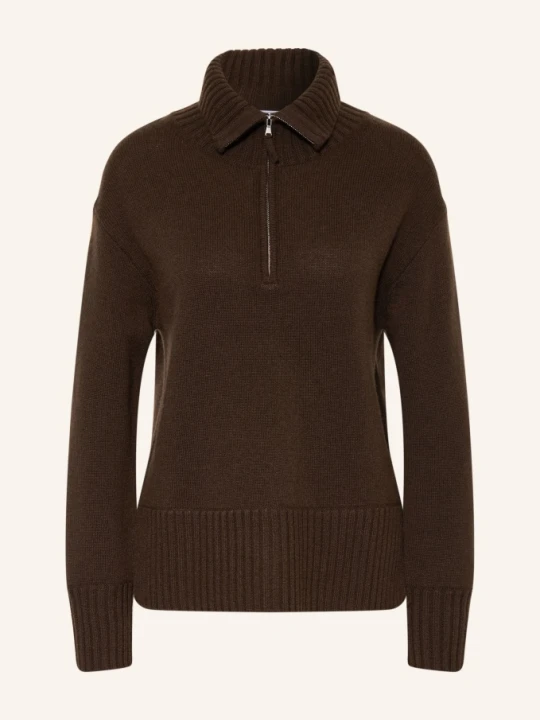 Zdjęcie produktu Darling Harbour Sweter Typu Troyer Z Kaszmirem braun DARK BROWN