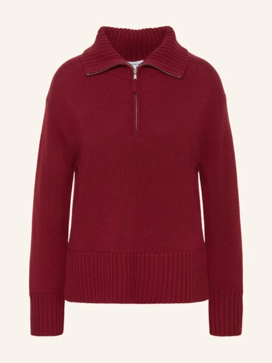 Zdjęcie produktu Darling Harbour Sweter Typu Troyer Z Kaszmirem rot BORDEAUX