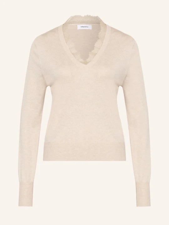 Zdjęcie produktu Darling Harbour Sweter Z Koronką beige