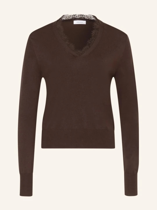 Zdjęcie produktu Darling Harbour Sweter Z Koronką braun DARK BROWN