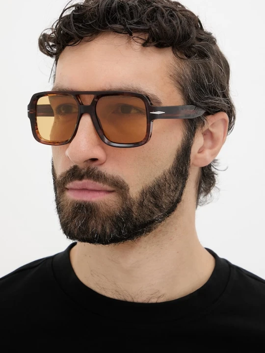 Zdjęcie produktu David Beckham okulary przeciwsłoneczne kwadratowe męskie brązowy