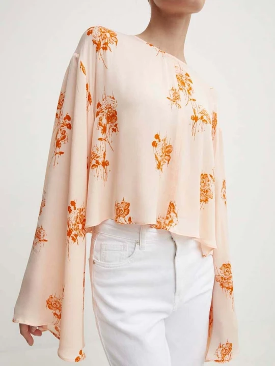 Zdjęcie produktu Day Birger et Mikkelsen bluzka Becky - Falling Flowers pomarańczowy