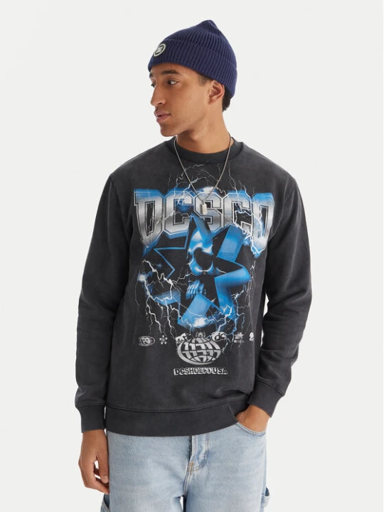 Zdjęcie produktu DC Shoes Bluza Skull Shock Crew EDYSF03251 Szary Regular Fit