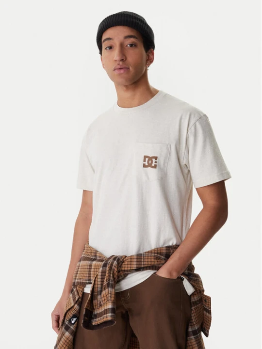 Zdjęcie produktu DC Shoes T-Shirt Star Pocket ADYZT05377 Beżowy Regular Fit