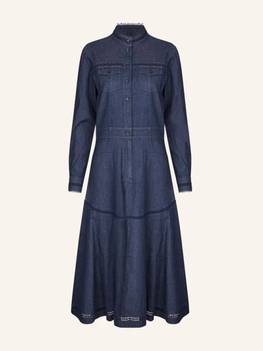 Zdjęcie produktu Dea Kudibal Sukienka Dżinsowa Augusta Z Koronką blau GRANATOWY