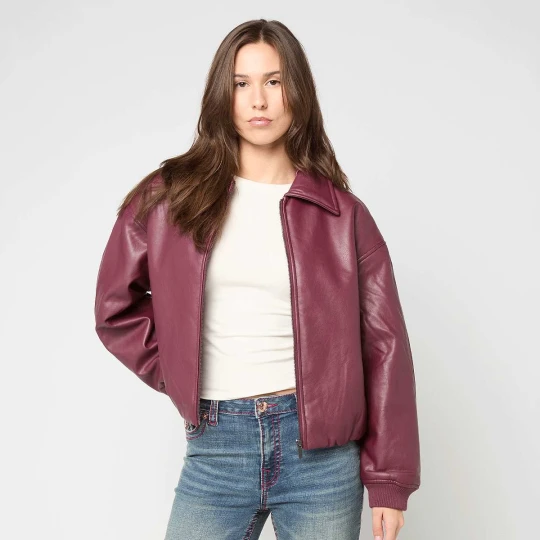 Zdjęcie produktu Padded PU Jacket Decibel czerwony