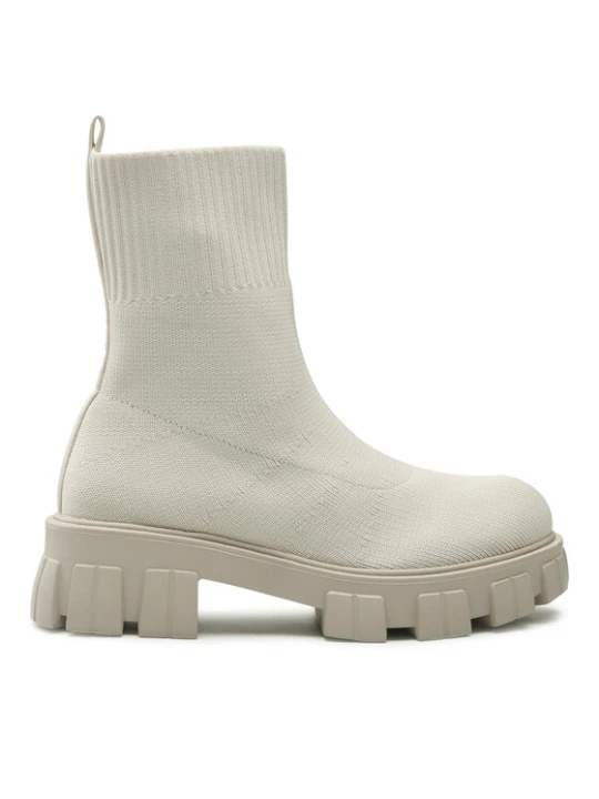 Zdjęcie produktu DeeZee Botki WS5553-11 Écru Kremowy