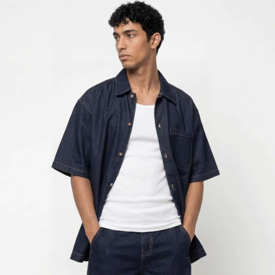 Zdjęcie produktu Denim Shortsleeve Shirt Dickies niebieski