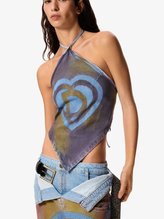 Zdjęcie produktu Denimowa bluzka Masha Popova Desigual żółty