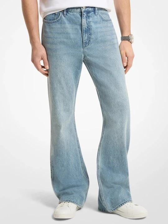 Zdjęcie produktu Denimowe jeansy o kroju bootcut Michael Kors [3706] (Niebieski)