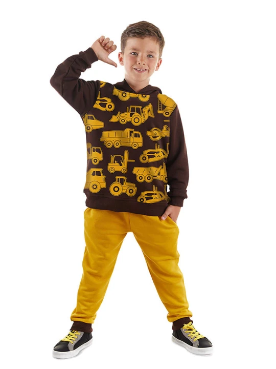 Zdjęcie produktu Denokids 2-częściowy zestaw "Construction Tools" w kolorze żółto-brązowym rozmiar: 104