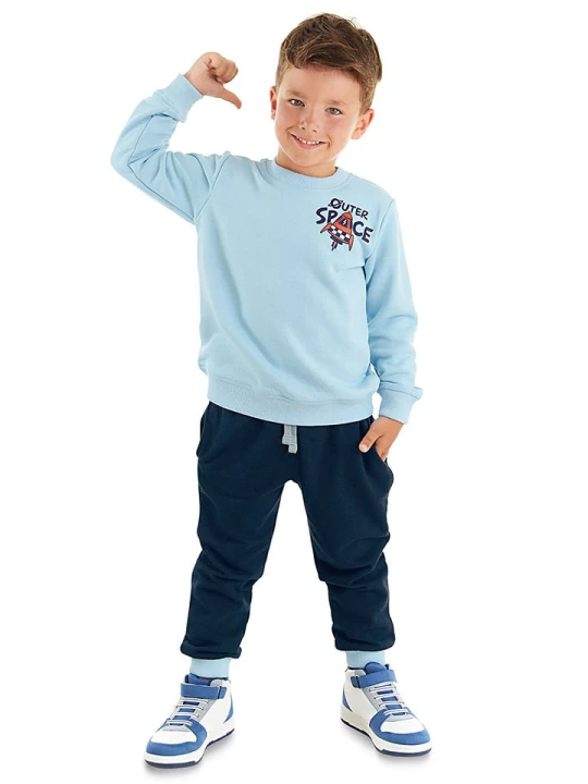 Zdjęcie produktu Denokids 2-częściowy zestaw "Rocket" w kolorze błękitno-granatowym rozmiar: 104