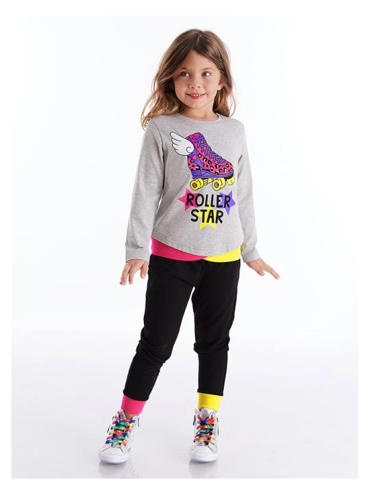 Zdjęcie produktu Denokids 2-częściowy zestaw "Roller" w kolorze szaro-czarnym rozmiar: 128