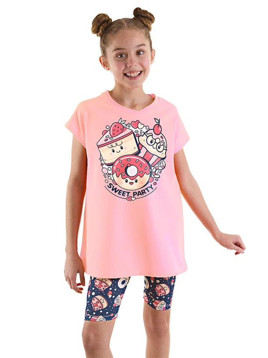 Zdjęcie produktu Denokids 2-częściowy zestaw "Sweet Party" w kolorze jasnoróżowo-granatowym rozmiar: 104