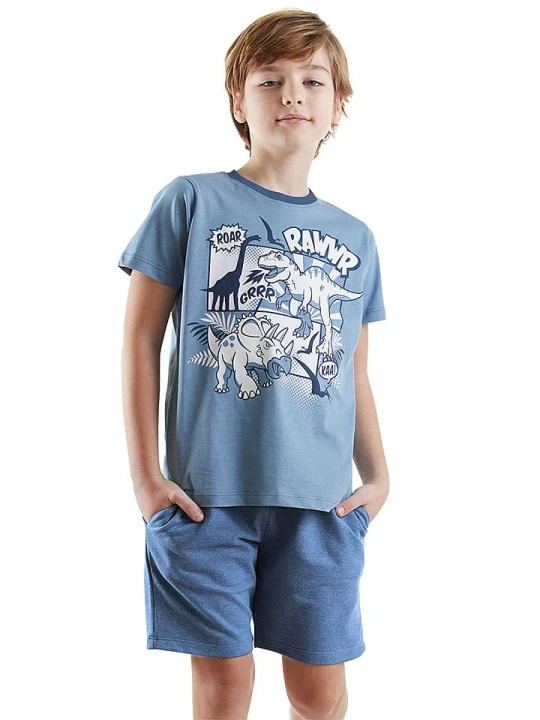 Zdjęcie produktu Denokids 2-częściowy zestaw w kolorze błękitno-niebieskim rozmiar: 140