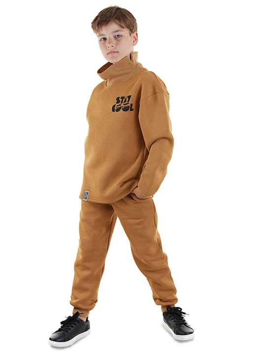 Zdjęcie produktu Denokids 2-częściowy zestaw w kolorze jasnobrązowym rozmiar: 116