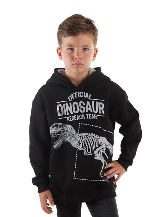 Zdjęcie produktu Denokids Bluza "Dino Research" w kolorze czarnym rozmiar: 134