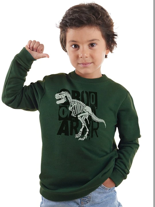 Zdjęcie produktu Denokids Bluza w kolorze zielonym rozmiar: 128