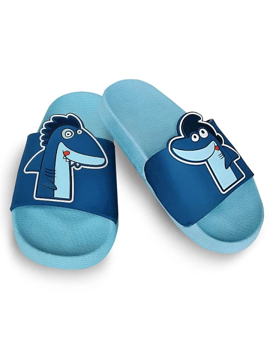 Zdjęcie produktu Denokids Klapki "Shark" w kolorze niebieskim rozmiar: 27