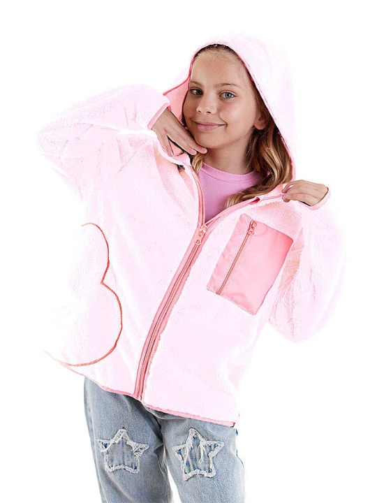 Zdjęcie produktu Denokids Kurtka polarowa w kolorze jasnoróżowym rozmiar: 146