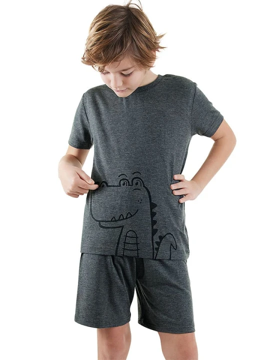 Zdjęcie produktu Denokids Piżama w kolorze antracytowym rozmiar: 110